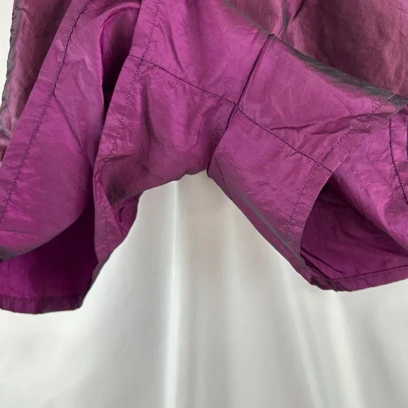 Vintage 90s Shiny Purple Nylon Running Athletic Shorts Pacific Connections XL - Picture 5 of 8